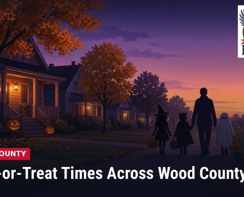 Illustration: Wood County 2026 trick-or-treat times